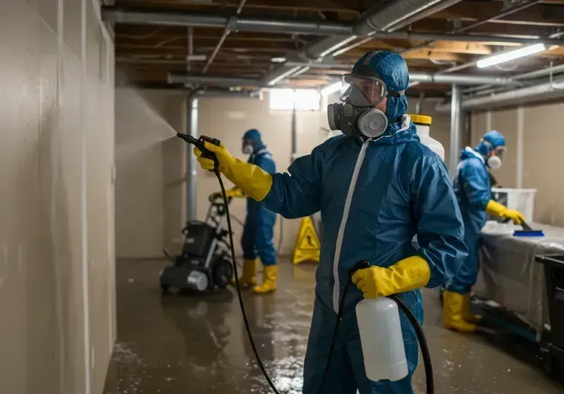 Basement Sanitization and Antimicrobial Treatment process in Midway, UT