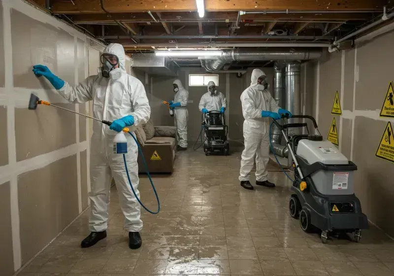 Basement Moisture Removal and Structural Drying process in Midway, UT